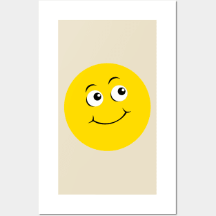 Emoticon - sweet face Posters and Art